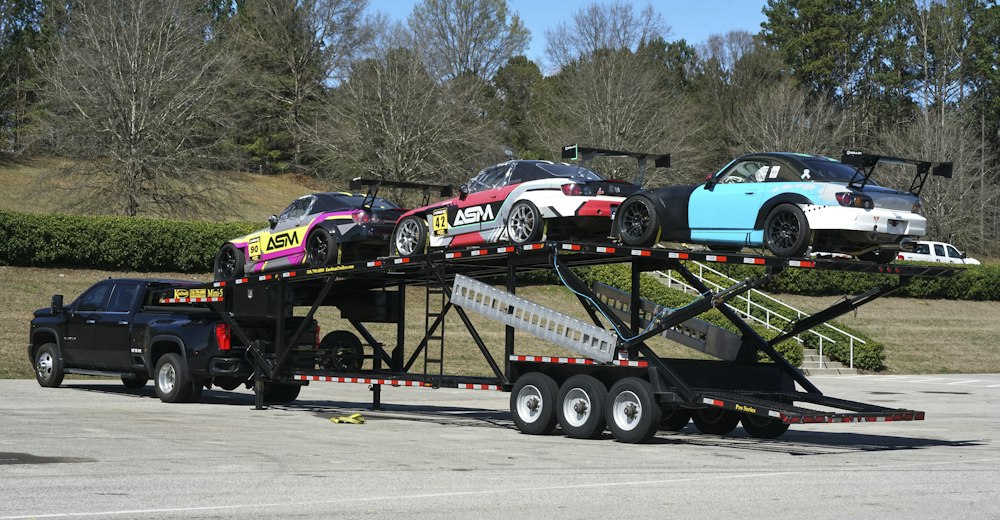 Car carrier loaded with cars