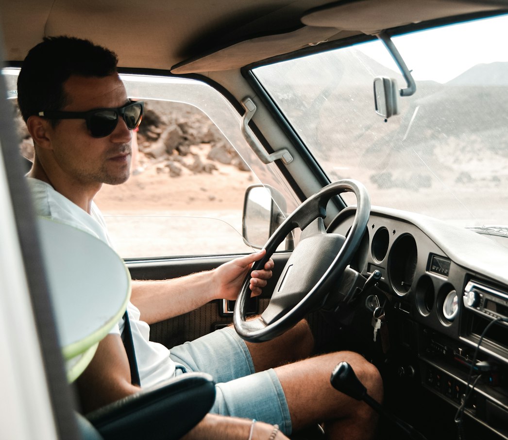 Driver at the wheel
